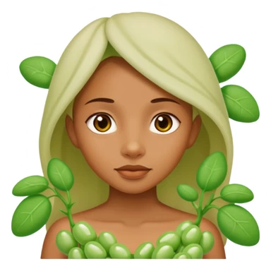 A girl covered in Lima beans  sticker