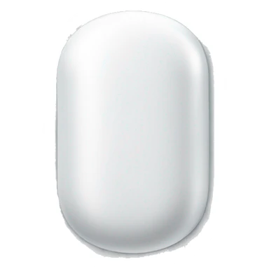 Singular glossy coated oblong pill capsule sticker