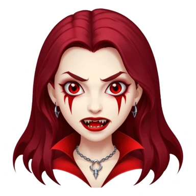 red women Vampire sticker