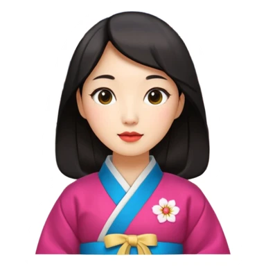 50's korean woman in front of a palace in seould sticker