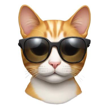 cat with sunglass sticker