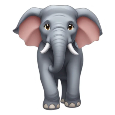 humanized elephants with muscles sticker