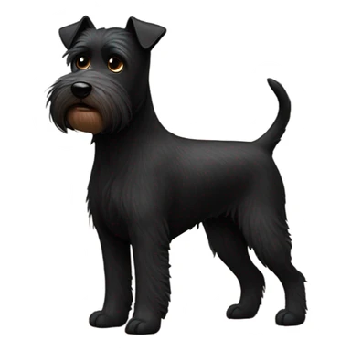 Black terrier and mole sticker
