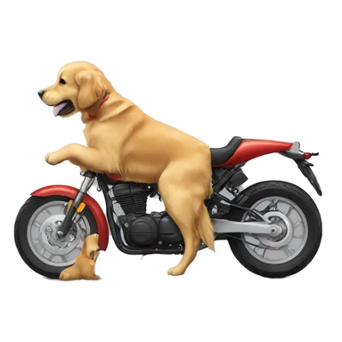 Golden retriever motorcycle sticker