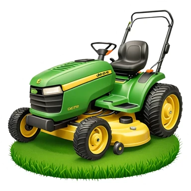 Johb Deere Lawn mower together with a few grass clippings, max 128kb, 100x100px sticker