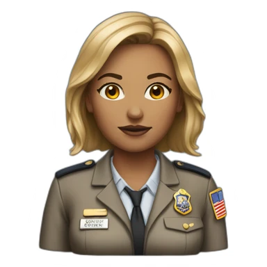 Hyper realistic fbi women agent sticker