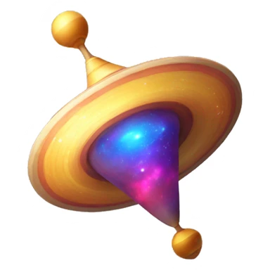 spinning top galaxy sticker