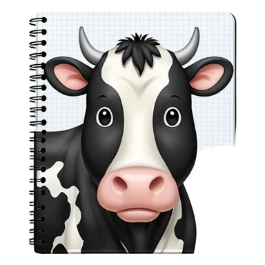 Composition notebook cow print sticker