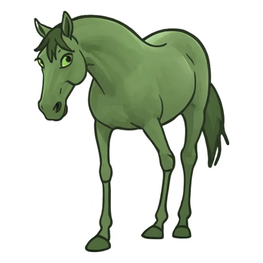 Horse with human legs sticker