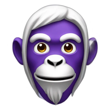 purple anonymous guy blue color fawkes monkey head sticker