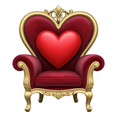 goth themed heart with a dark velvet chair sticker