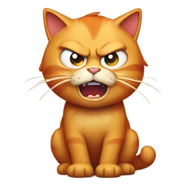 Angry ginger cat  sticker