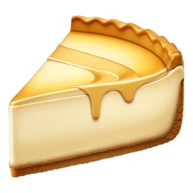 Cinematic Realistic Sernik Dessert Emoji, showcasing a rich, creamy cheesecake with a golden crust rendered with delicate textures and inviting, soft lighting. sticker