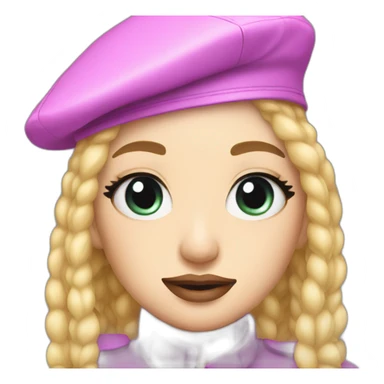kim petras with beret sticker