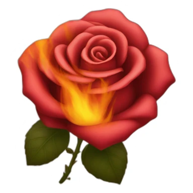 Rose on fire fill in the frame sticker