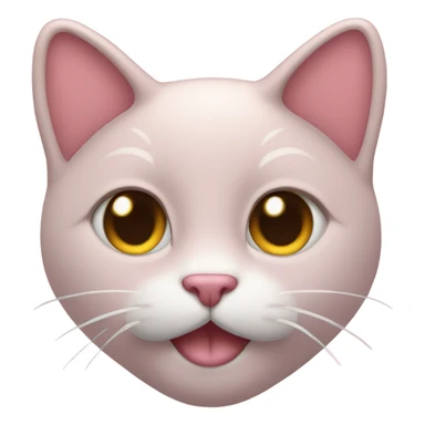 make a light pink heart with a cat face on it  sticker