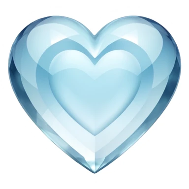 white heart with a gemstone effect sticker