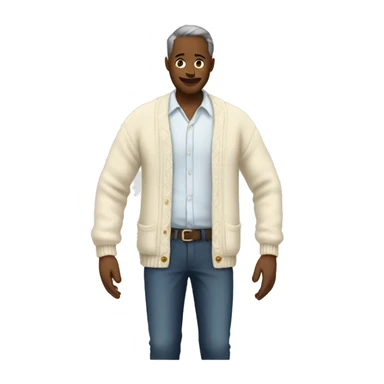 Cream cardigan sticker