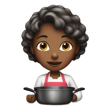 Girl cooking sticker