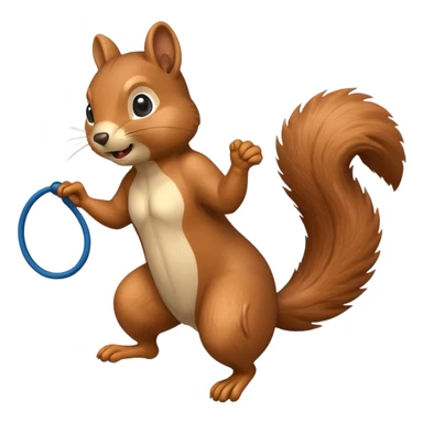 Squirrel jump rope sticker