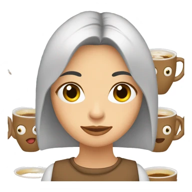 Buza y montañera mujer pelinegra con los ojos cafes sticker