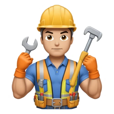 Batman as a construction worker  sticker