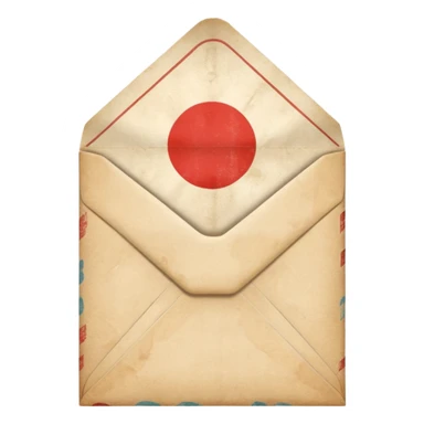 An ancient Japanese envelope sticker