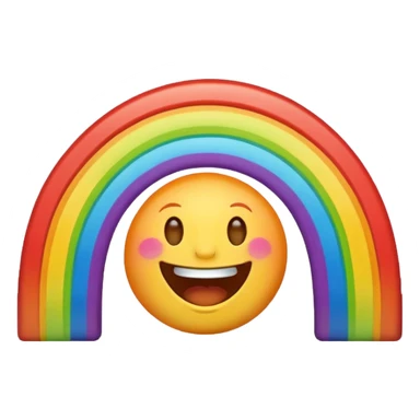Laughing rainbow  sticker