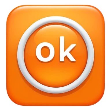 orange square with 'OK' text sticker
