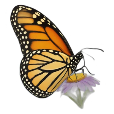 moon with monarch butterfly sticker