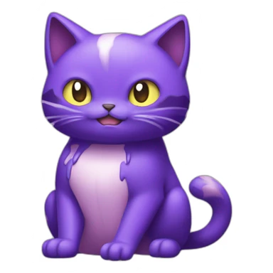 Melting-Sitting-poison-type-pokemon-purple-cat sticker