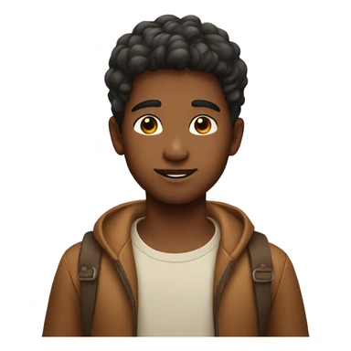 a boy with deer beauty face sticker