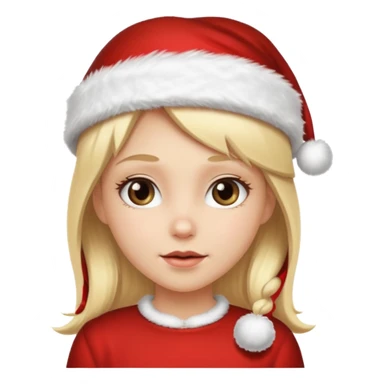 Blondie girl santa clauss sticker