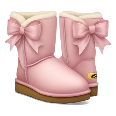 Light pink Uggs with bows sticker