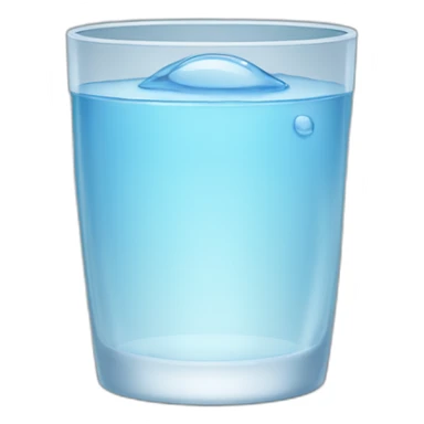 half empty glass of water, ios sticker