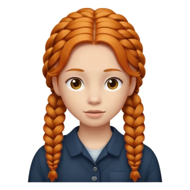 thick ginger braids sticker