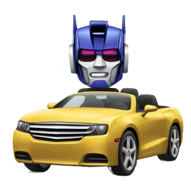 Transformer driving a cabrio sticker