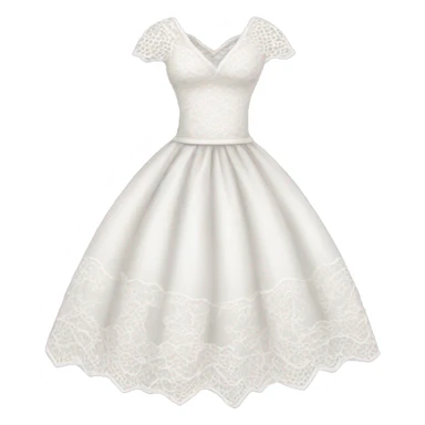 Lace white dress sticker