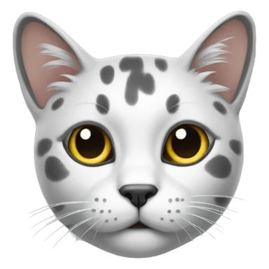 a cat with a bright gray spot on its head sticker