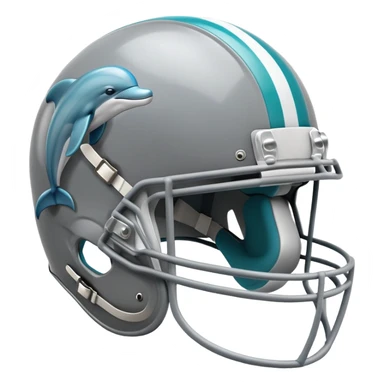 Dolphin wearing a football helmet  sticker