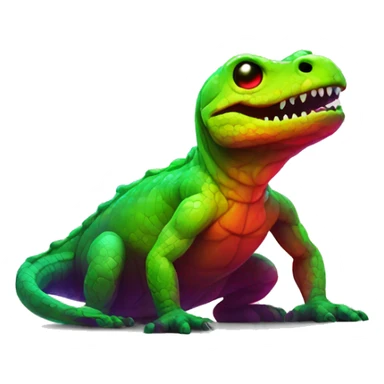 neon paint splotched reptile       sticker