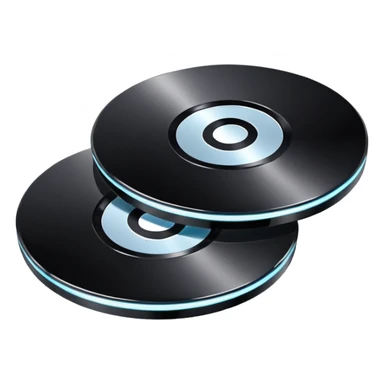 two black computer disk sticker