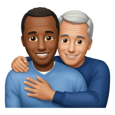 P diddy hugging jeffrey epstein sticker