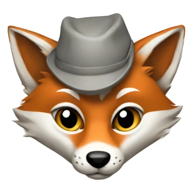 fox with a sward sticker