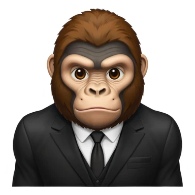 Gorilla wearing black suit  sticker