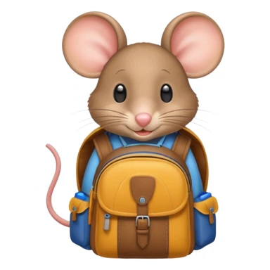 Souris qui va à l'école sticker