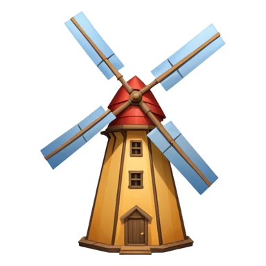 windmill in wind sticker