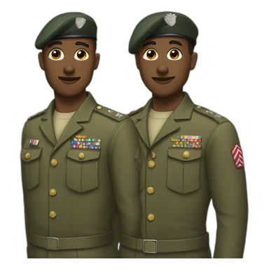 Two gay soldiers sticker