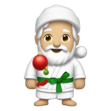 Christmas judo santa sticker