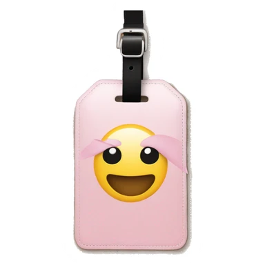 Light pink luggage tag sticker
